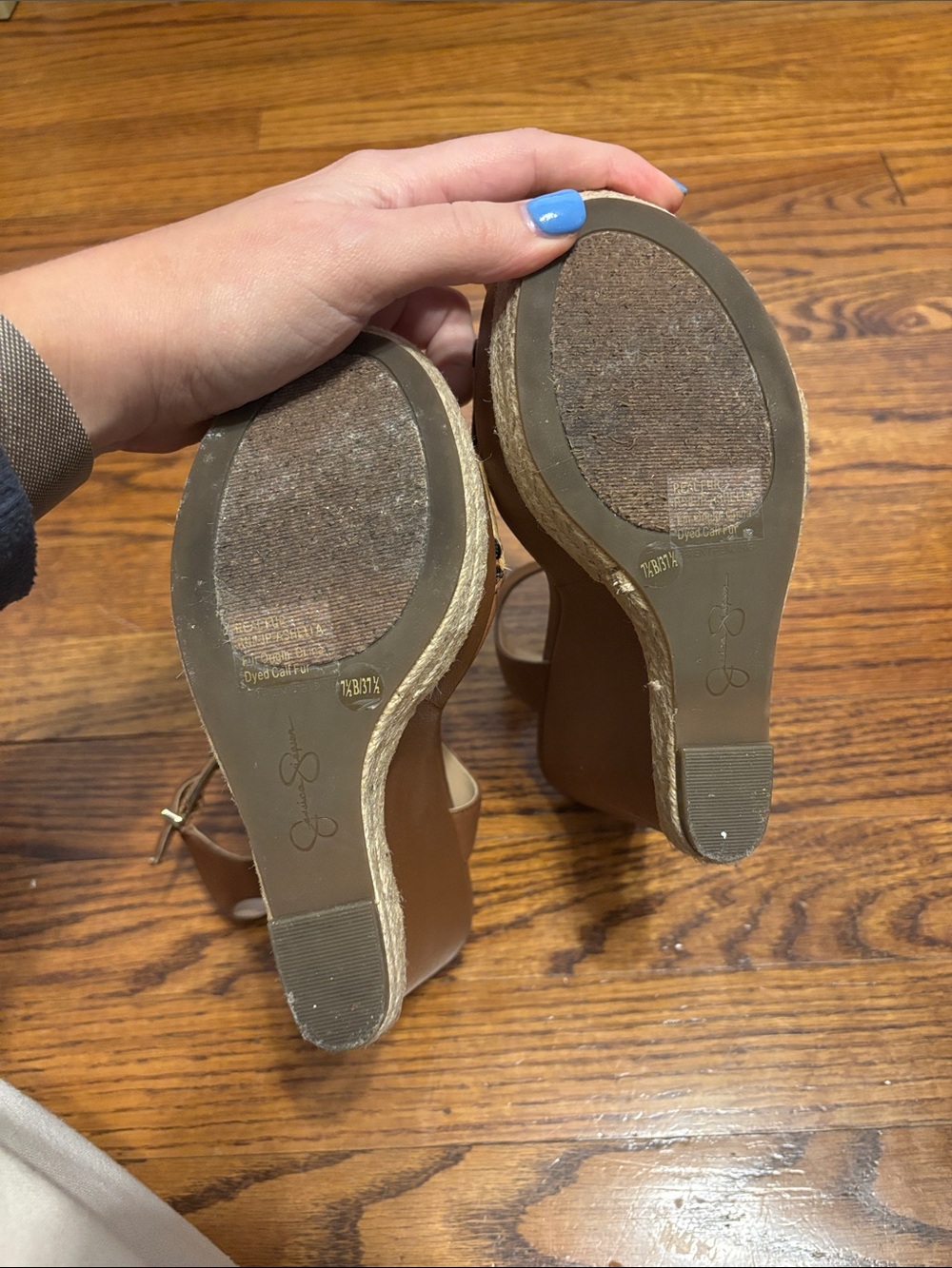Leopard Wedge Sandals - Picture 6 of 8